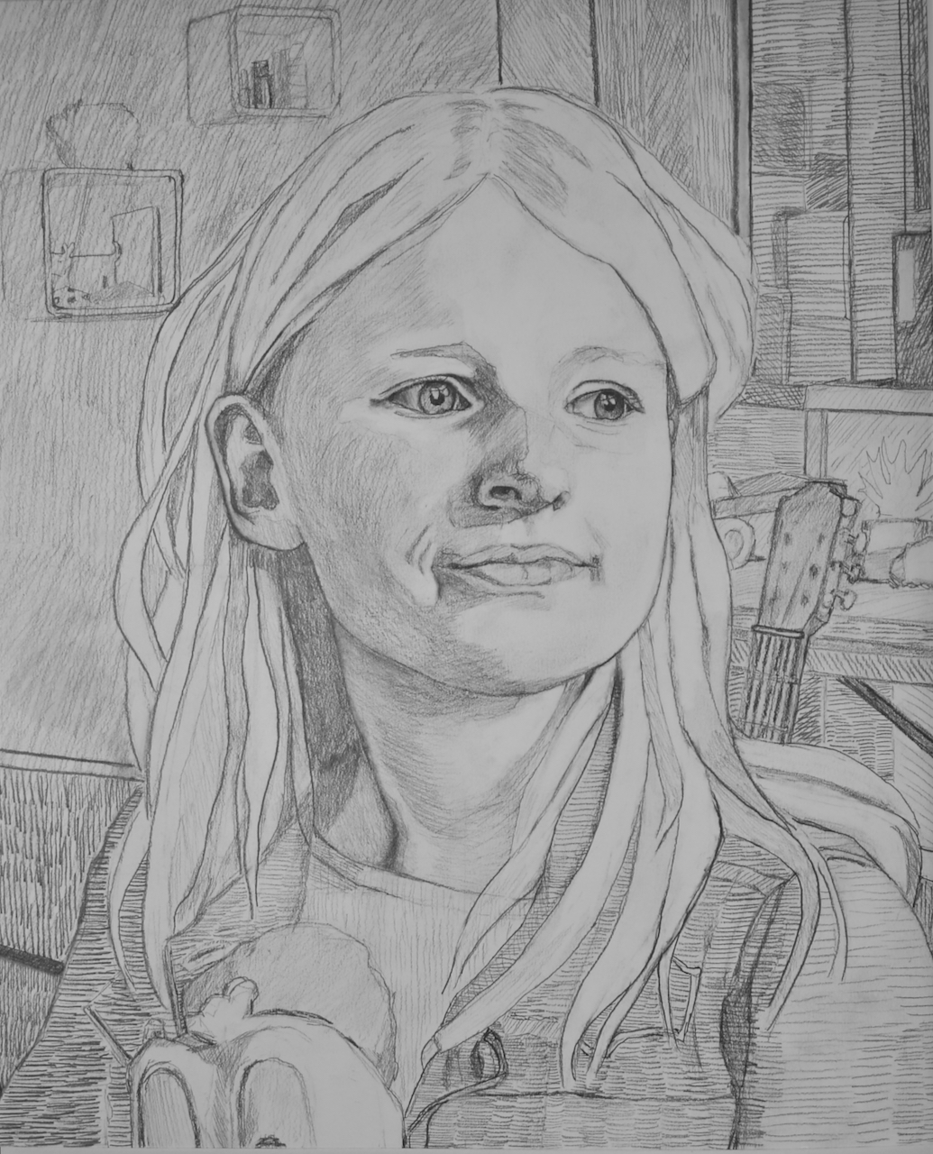 Tekening portret Emily